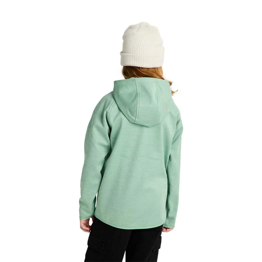 Burton Kids' Crown Weatherproof Full-Zip Fleece Soft Sage Heather 2026 - Image 4