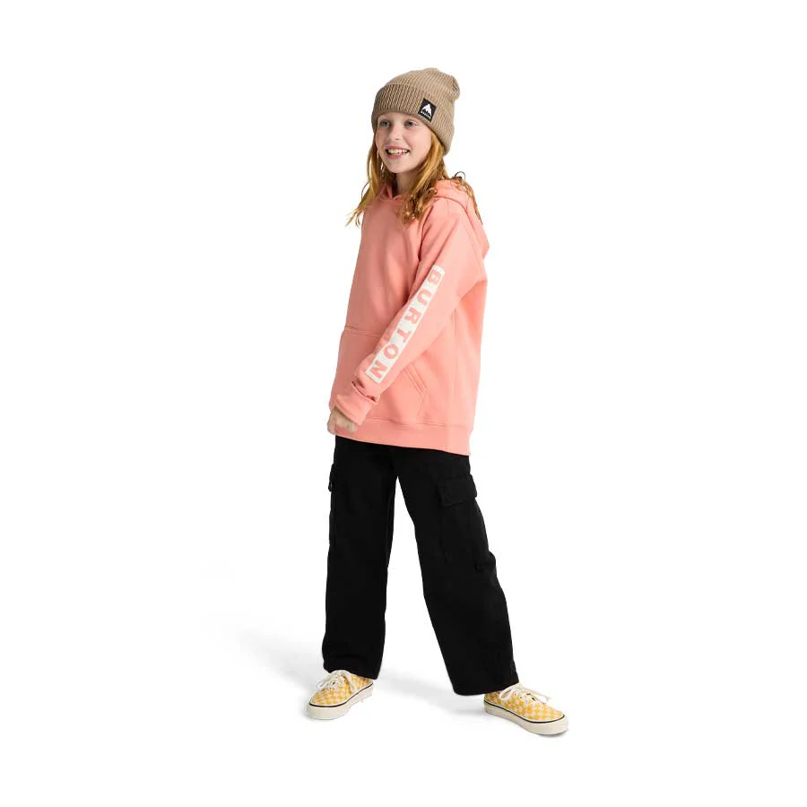 Burton Kids' Elite Pullover Hoodie Sunrise Coral 2026 - Image 2