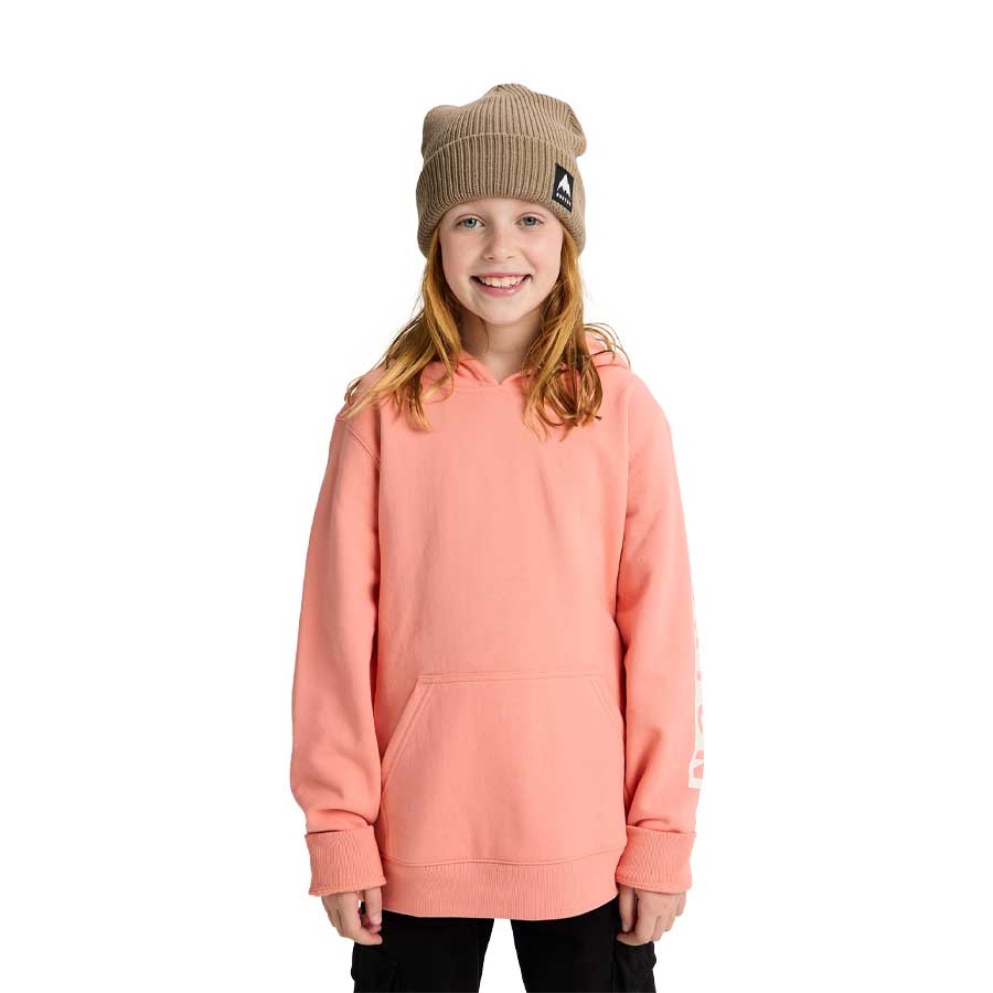 Burton Kids' Elite Pullover Hoodie Sunrise Coral 2026 - Image 3