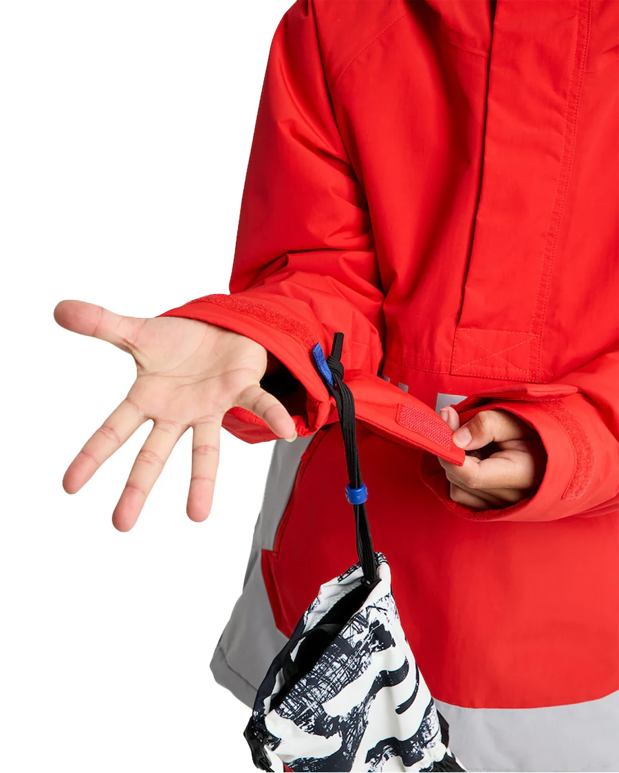 Burton Kids' Frostner 2L Anorak Jacket Flame Scarlet/Silver Sconce 2026 - Image 3