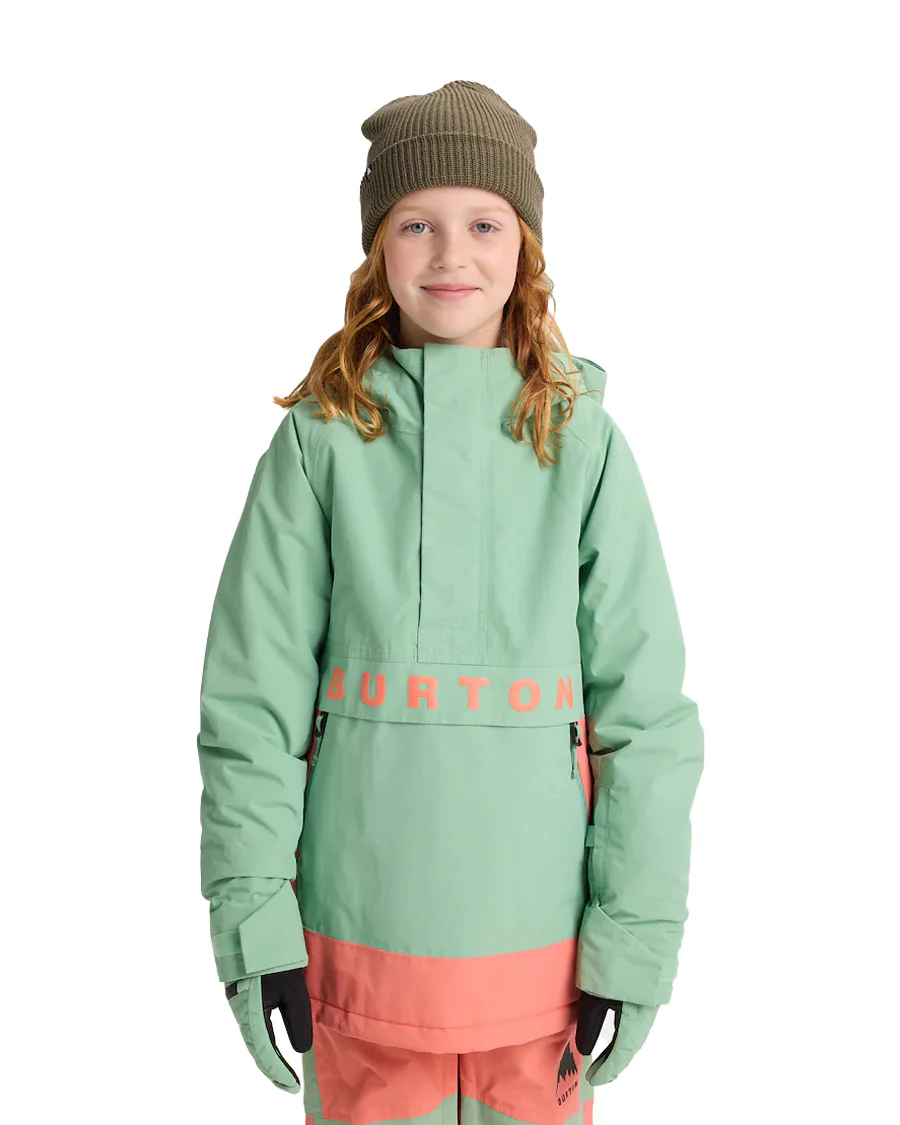 Burton Kids' Frostner 2L Anorak Jacket Soft Sage/Peach Echo 2026 - Image 2
