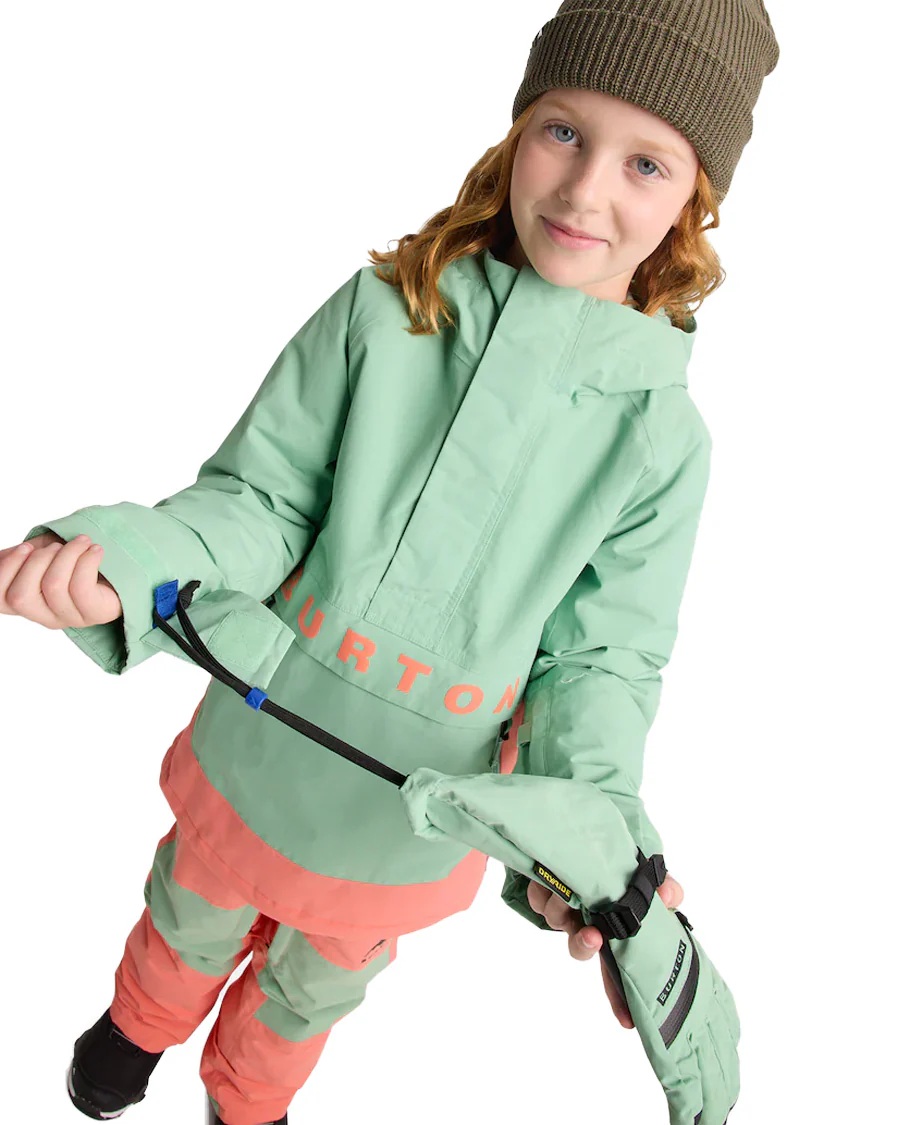 Burton Kids' Frostner 2L Anorak Jacket Soft Sage/Peach Echo 2026 - Image 4