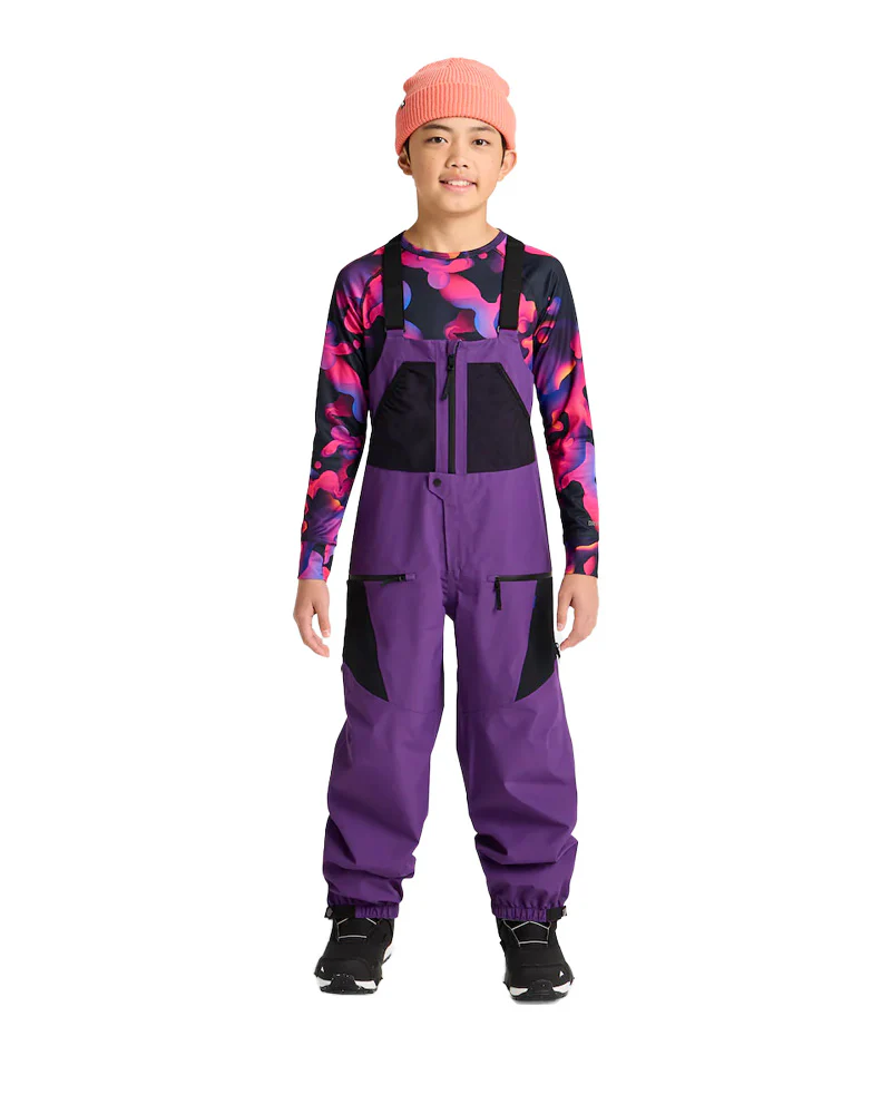 Burton Kids' Outbeam 3L Bib Pants Imperial Purple/True Black 2026 - Image 2