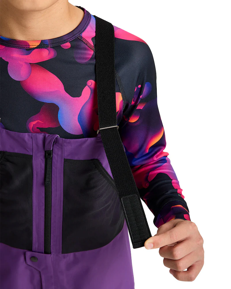 Burton Kids' Outbeam 3L Bib Pants Imperial Purple/True Black 2026 - Image 4
