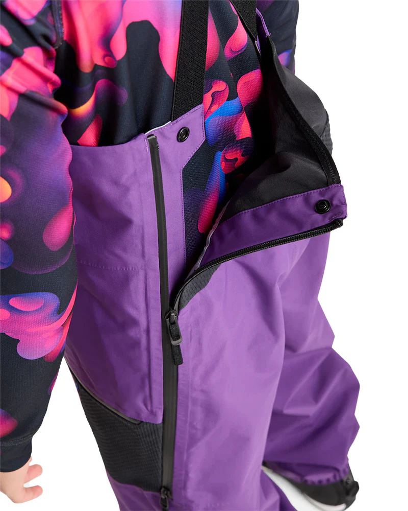 Burton Kids' Outbeam 3L Bib Pants Imperial Purple/True Black 2026 - Image 5
