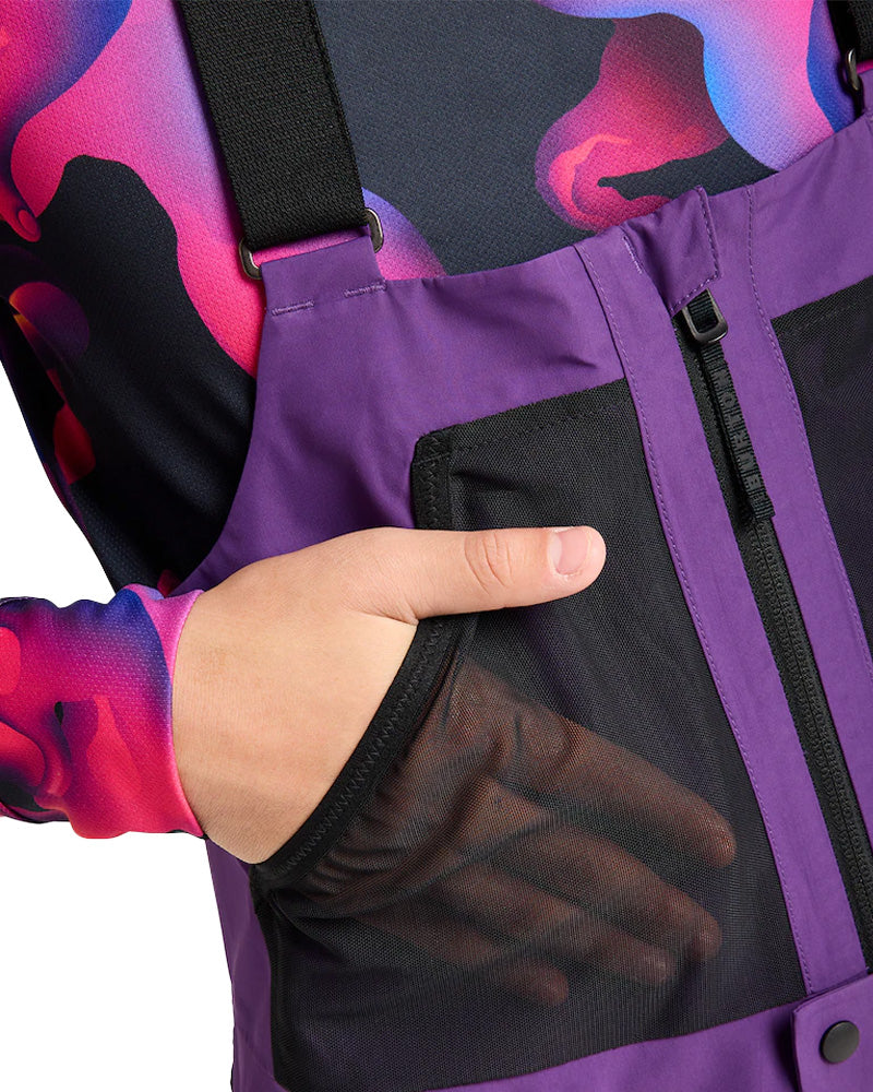 Burton Kids' Outbeam 3L Bib Pants Imperial Purple/True Black 2026 - Image 6