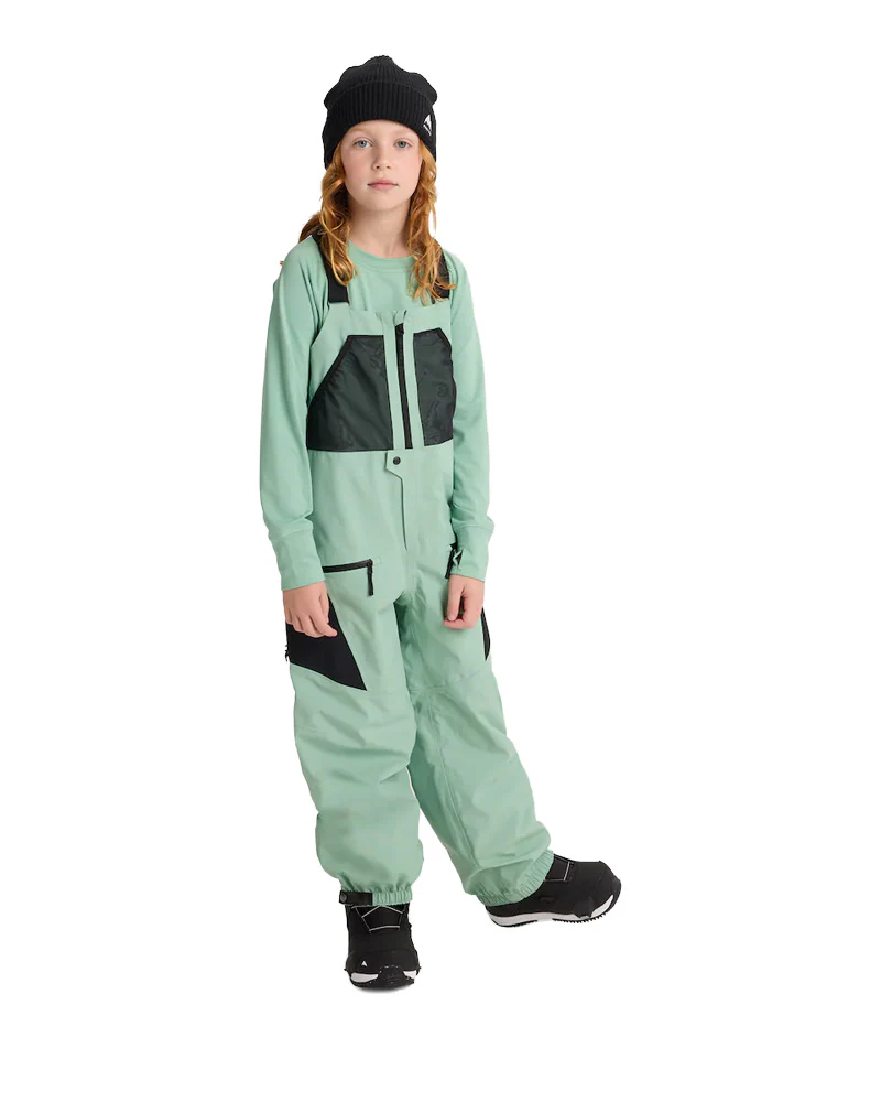 Burton Kids' Outbeam 3L Bib Pants Soft Sage / True Black 2026 - Image 2