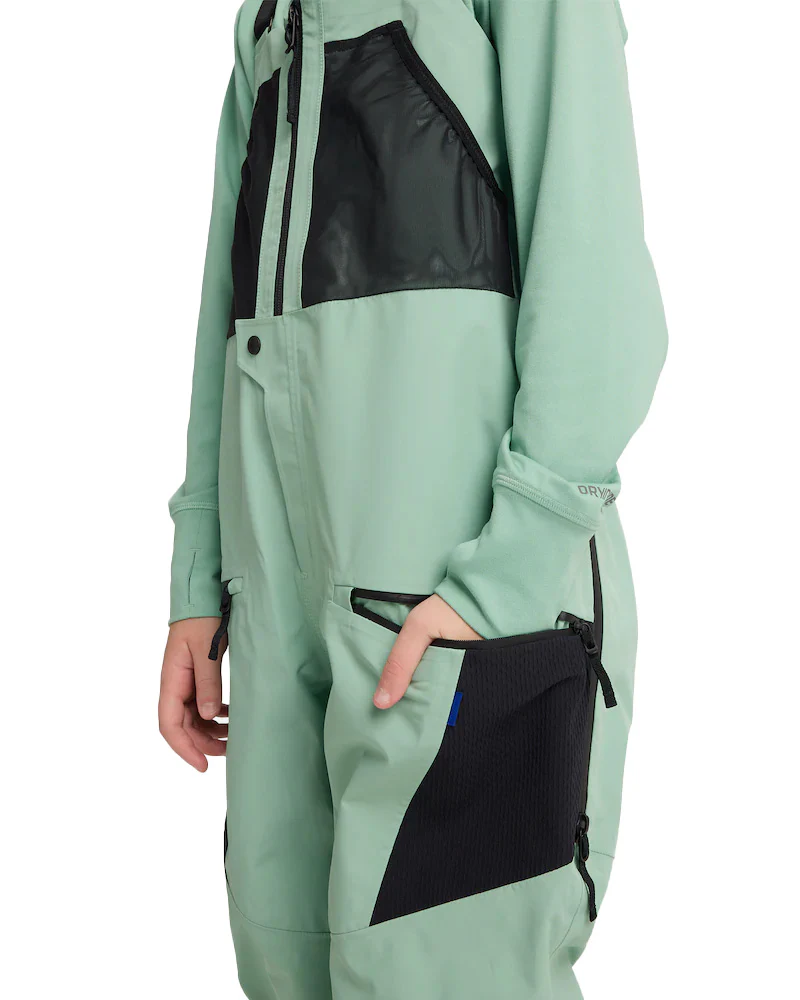 Burton Kids' Outbeam 3L Bib Pants Soft Sage / True Black 2026 - Image 6