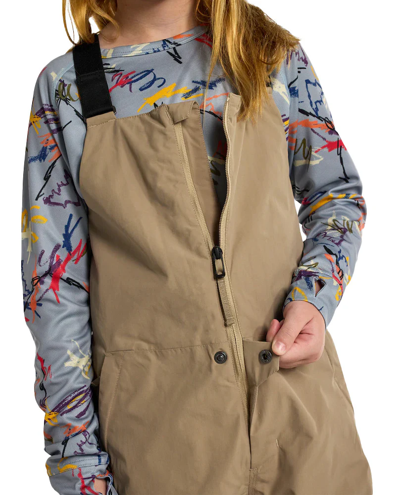 Burton Kids' Skylar 2L Bib Pants Summit Taupe 2026 - Image 4