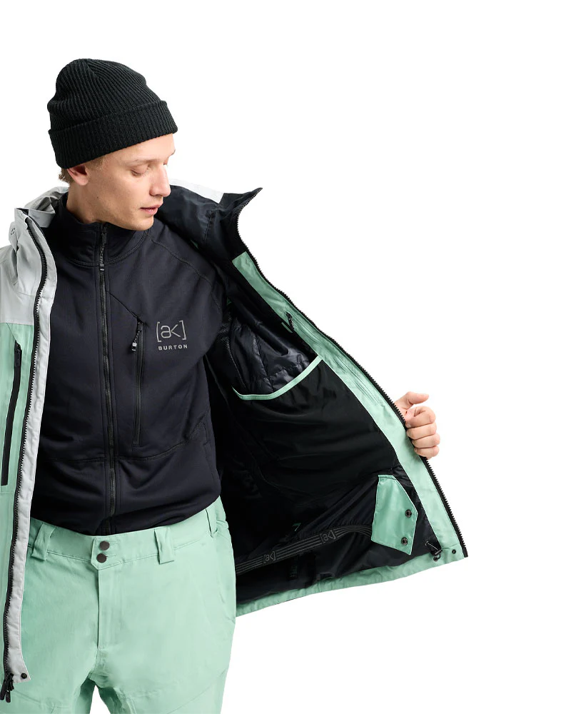 Burton Men's [ak] Swash Gore‑Tex 2L Jacket Gray Cloud/Soft Sage/True Black 2026 - Image 9