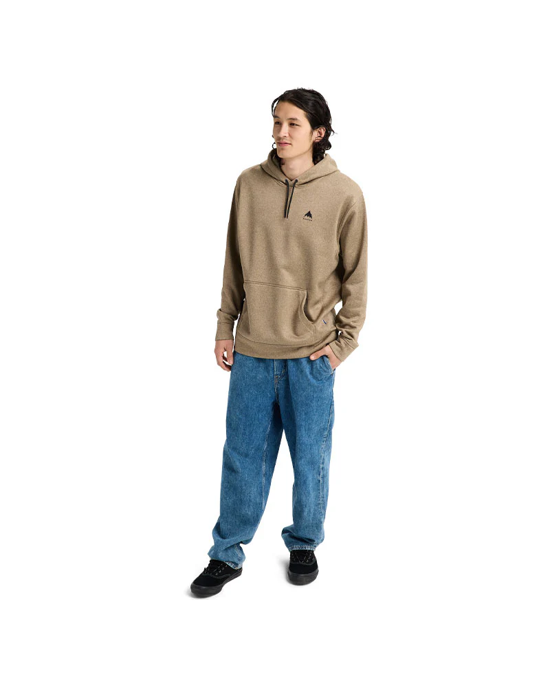 Burton Men's Oak Pullover Hoodie Summit Taupe Heather 2026 - Image 4