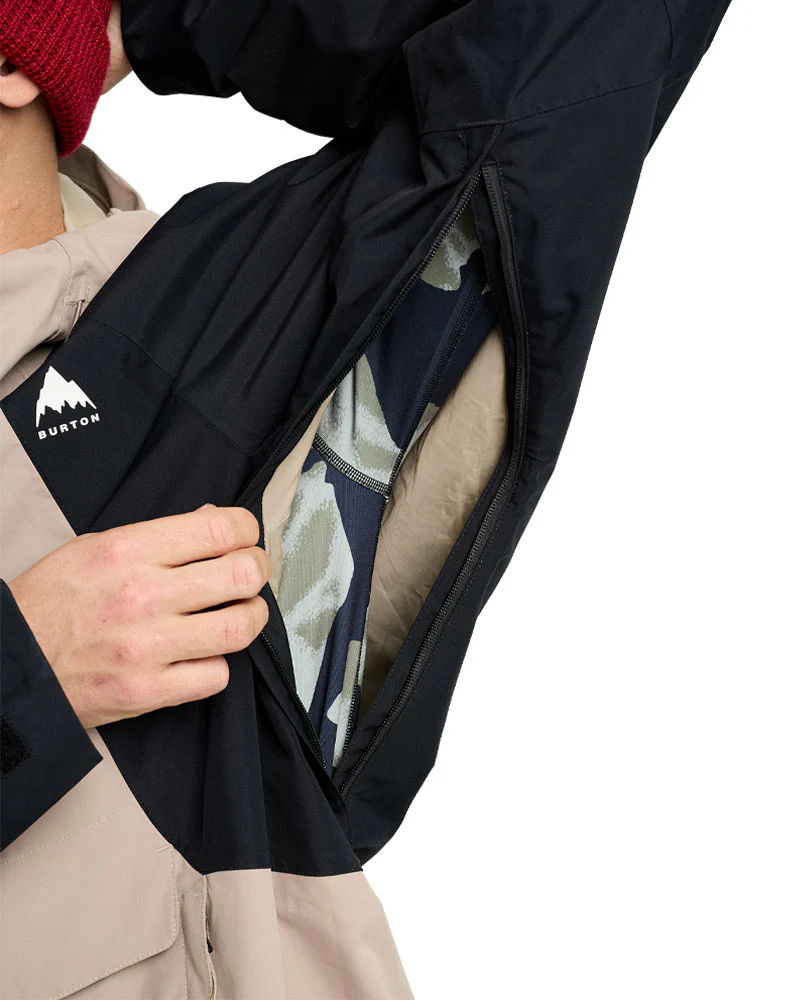 Burton Men's Reserve 2L Relaxed Anorak Jacket Summit Taupe/True Black 2026 - Image 8