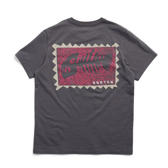 Burton Throwback 1992 Short Sleeve T-Shirt Gotham Gray 2027 - Image 2