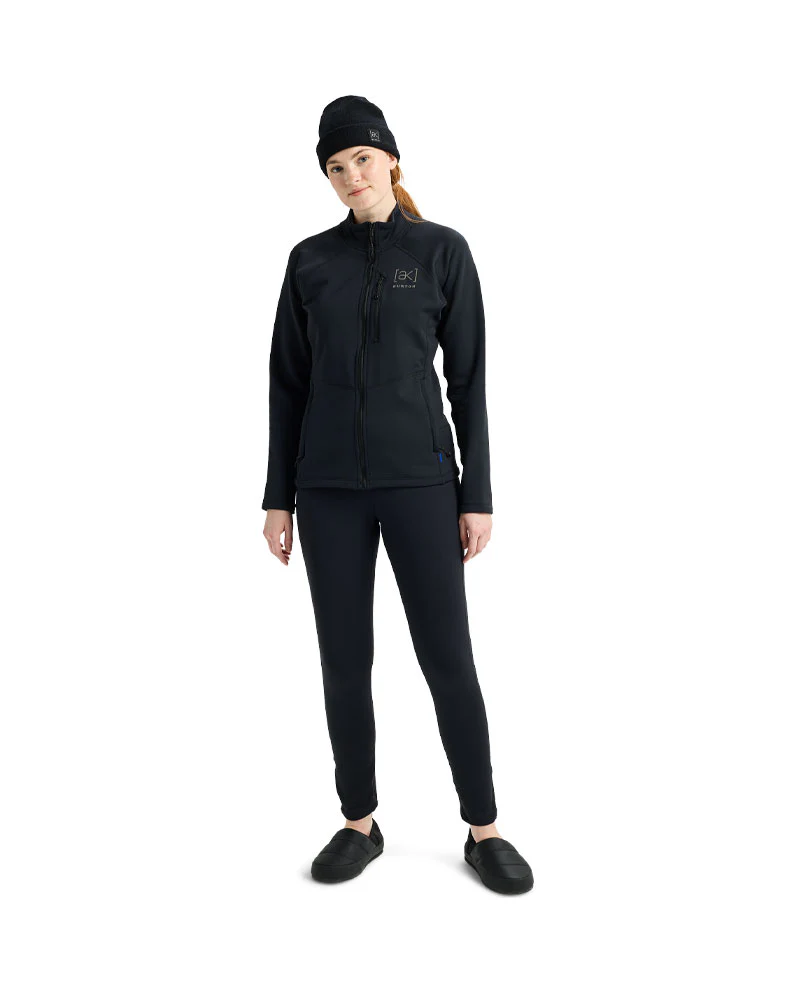 Burton Women's [ak] Baker Stretch Fleece Full-Zip True Black 2026 - Image 2
