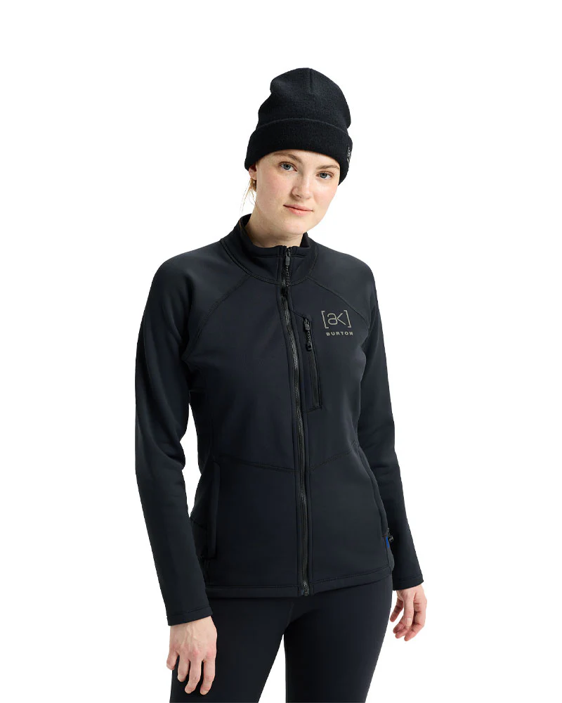 Burton Women's [ak] Baker Stretch Fleece Full-Zip True Black 2026 - Image 3