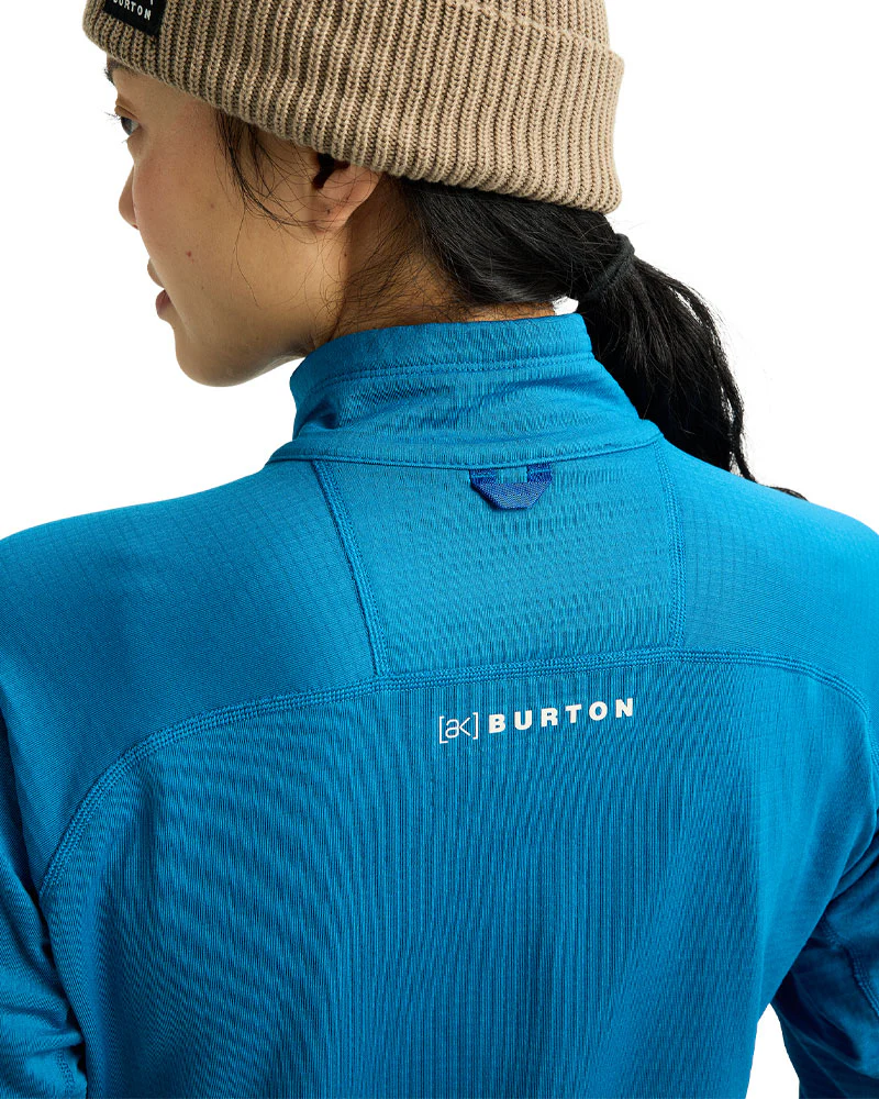 Burton Women's [ak] Helium Grid Fleece Quater-Zip Blue Teal 2026 - Image 5