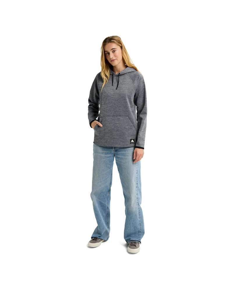Burton Women's Crown Pullover Fleece True Black Heather 2026 - Image 2