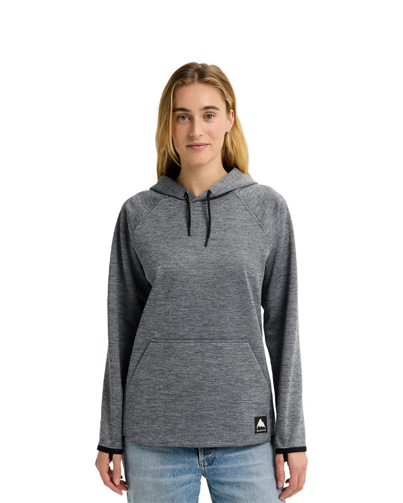 Burton Women's Crown Pullover Fleece True Black Heather 2026 - Image 3