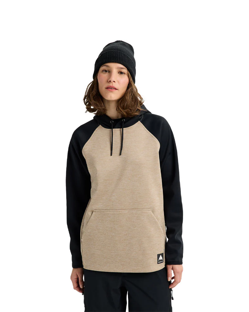 Burton Women's Crown Pullover Summit Taupe Heather/True Black 2026 - Image 3