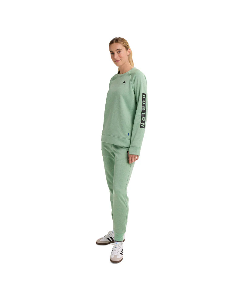 Burton Women's Oak Crewneck Fleece Soft Sage Heather 2026 - Image 2