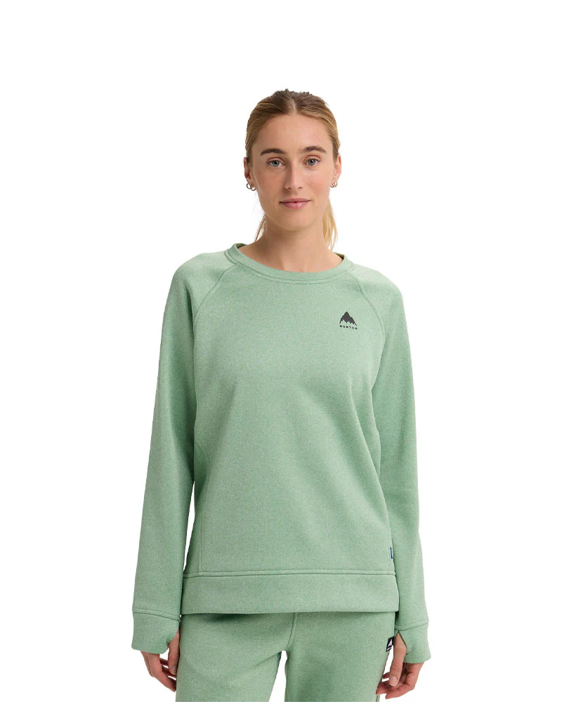 Burton Women's Oak Crewneck Fleece Soft Sage Heather 2026 - Image 3
