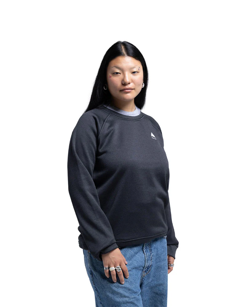 Burton Women's Oak Crewneck Fleece True Black Heather 2026 - Image 3