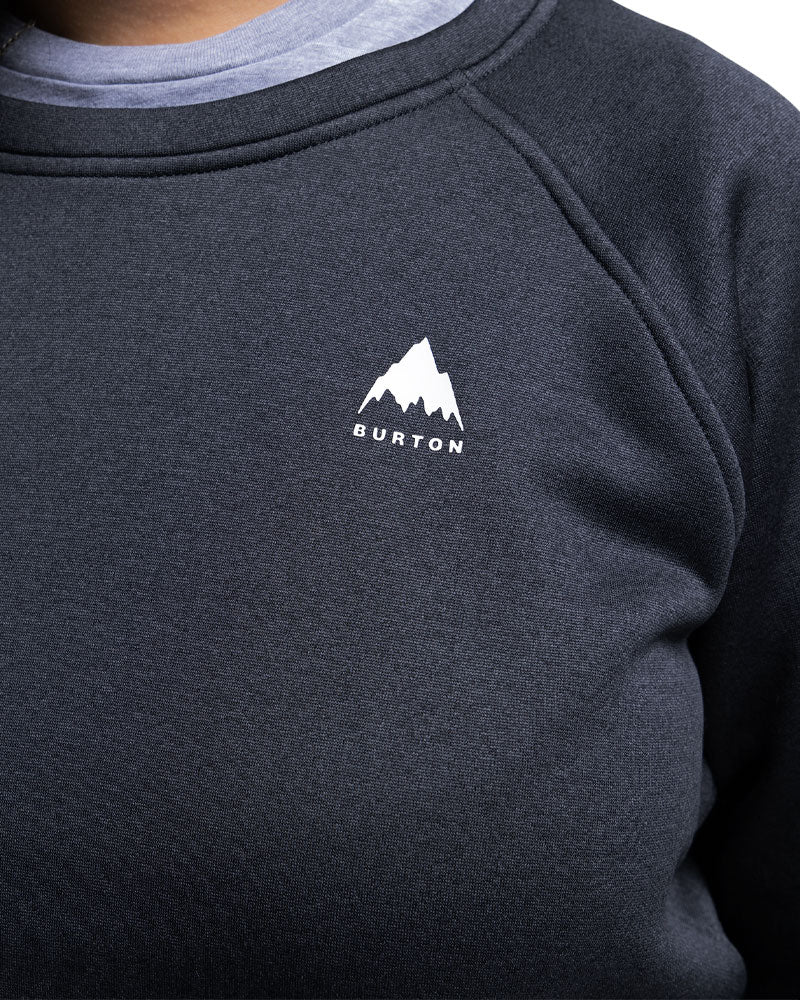 Burton Women's Oak Crewneck Fleece True Black Heather 2026 - Image 5
