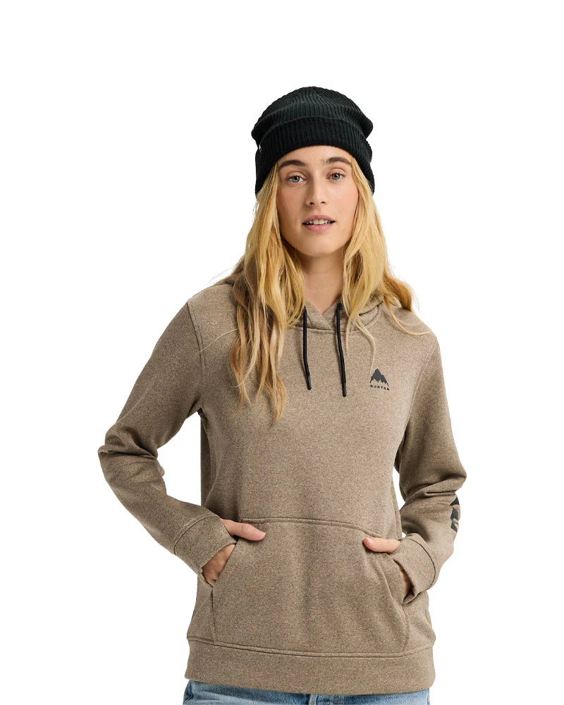 Burton Women's Oak Pullover Hoodie Summit Taupe Heather 2026 - Image 3