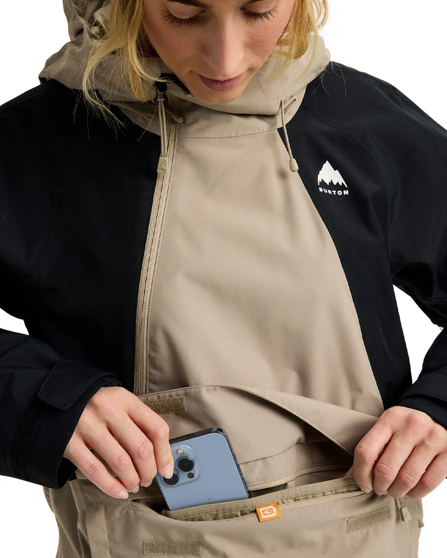 Burton Women's Reserve 2L Relaxed Anorak Summit Taupe/True Black 2026 - Image 6