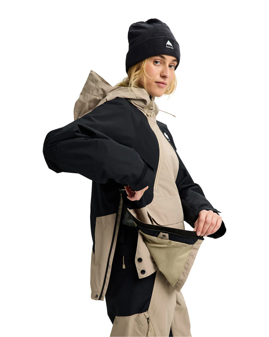 Burton Women's Reserve 2L Relaxed Anorak Summit Taupe/True Black 2026 - Image 9