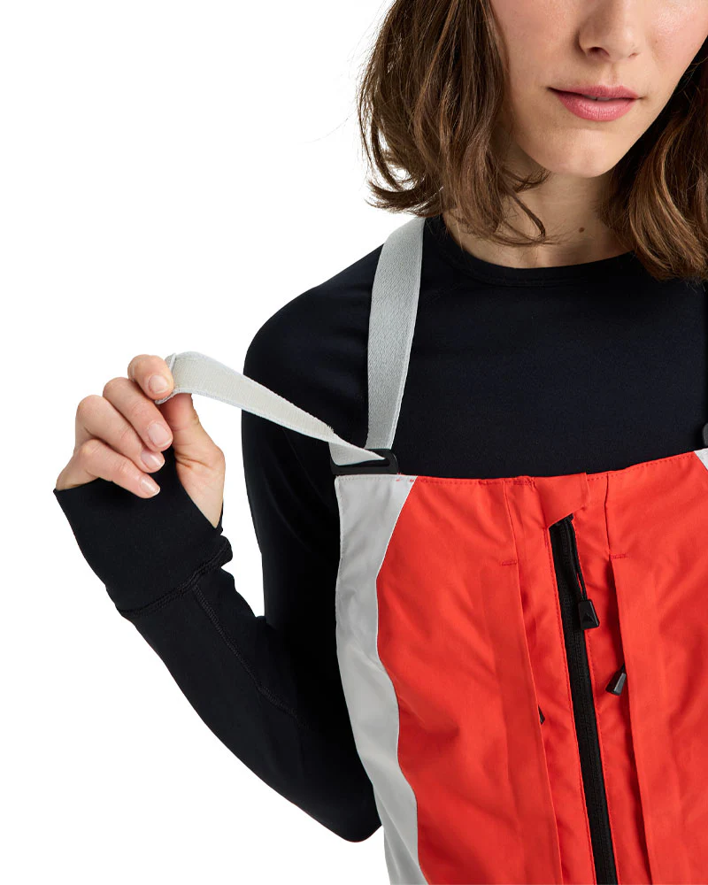 Burton Women's Reserve Gore-Tex 2L Bib Pant Fiesta Red/Gray Cloud 2026 - Image 6