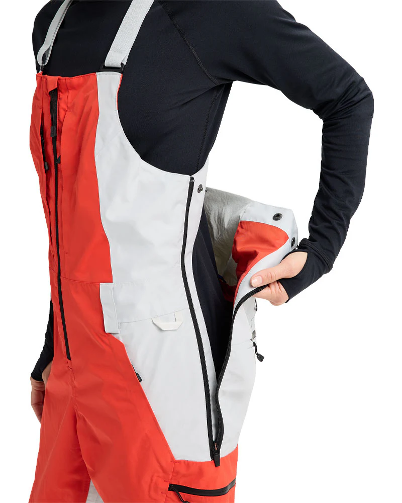Burton Women's Reserve Gore-Tex 2L Bib Pant Fiesta Red/Gray Cloud 2026 - Image 7