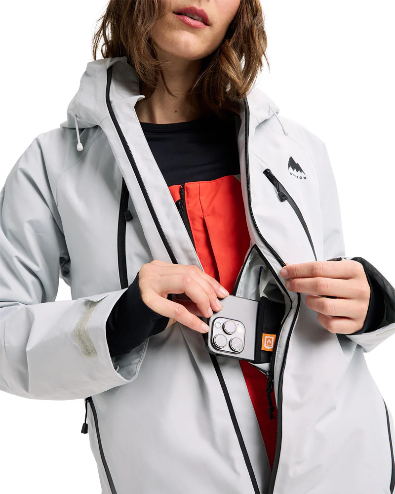 Burton Women's Reserve Gore-Tex 2L Insulated Jacket Gray Cloud 2026 - Image 7