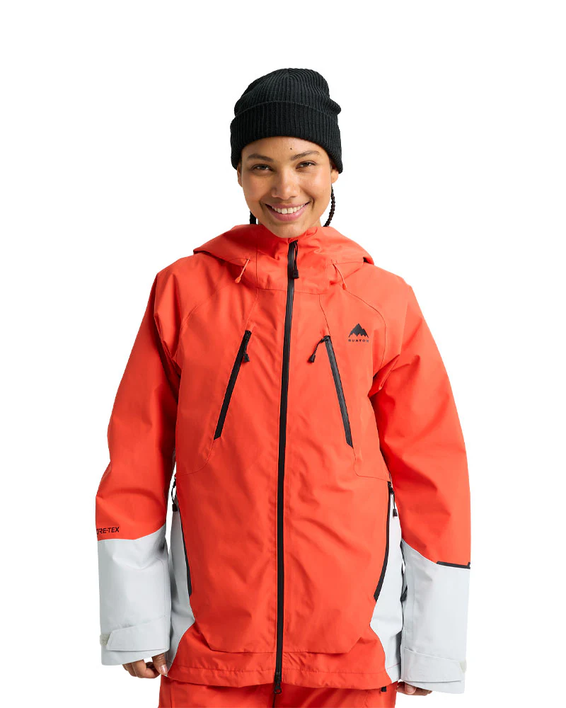 Burton Women's Reserve Gore-Tex 2L Jacket Fiesta Red/Gray Cloud 2026 - Image 3