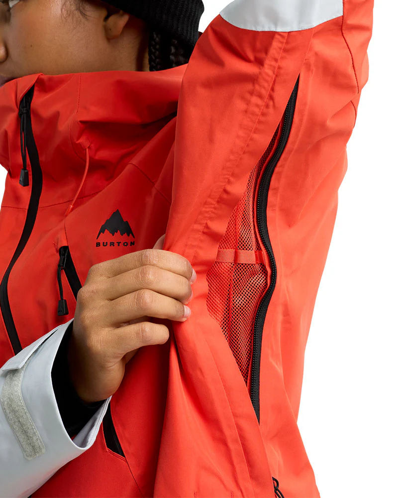 Burton Women's Reserve Gore-Tex 2L Jacket Fiesta Red/Gray Cloud 2026 - Image 8