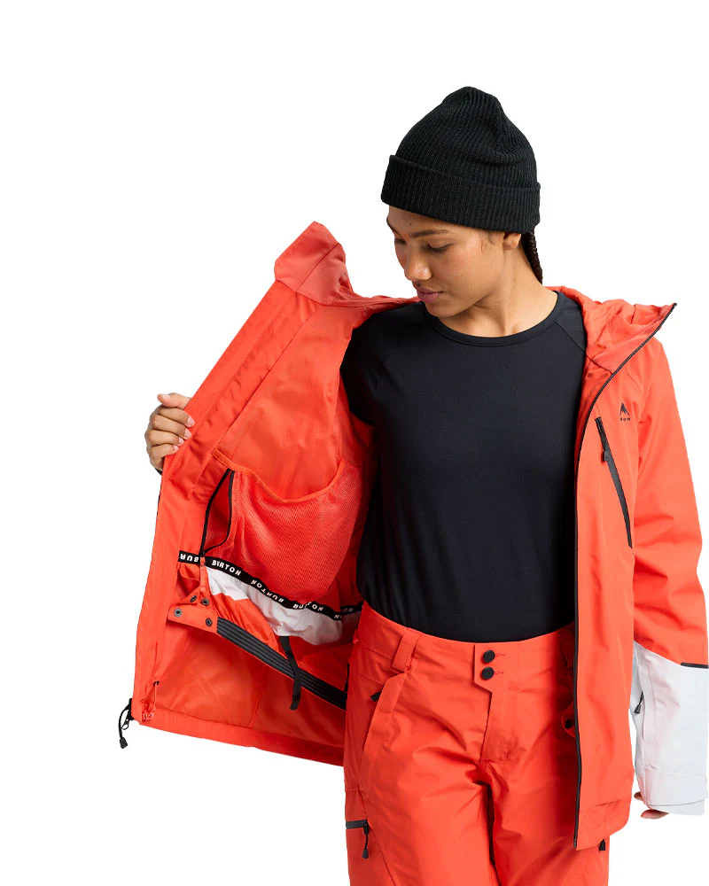 Burton Women's Reserve Gore-Tex 2L Jacket Fiesta Red/Gray Cloud 2026 - Image 9