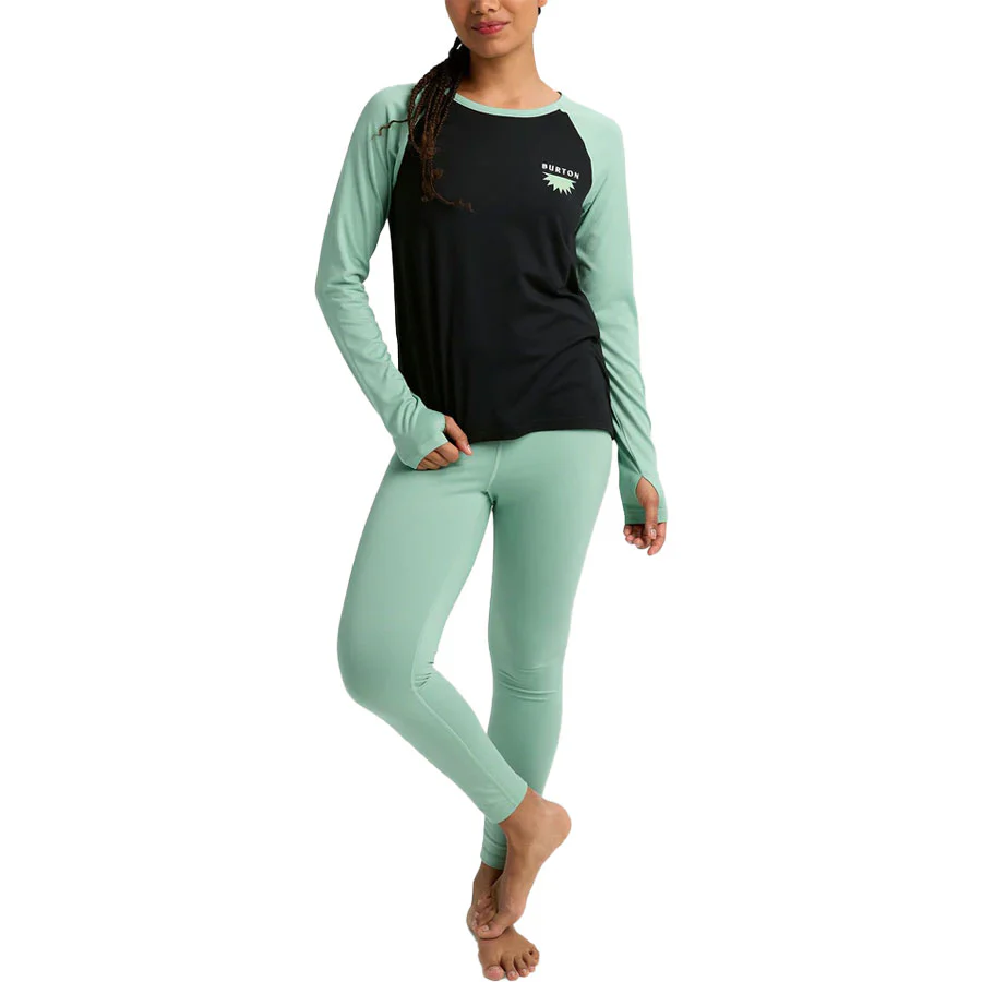 Burton Women's Roadie Base Layer Tech T-Shirt True Black/Soft Sage 2026 - Image 4