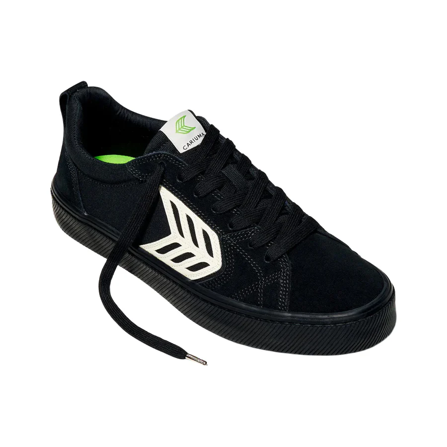 Cariuma Catiba Pro Low - Black Suede/Canvas Ivory - Image 3