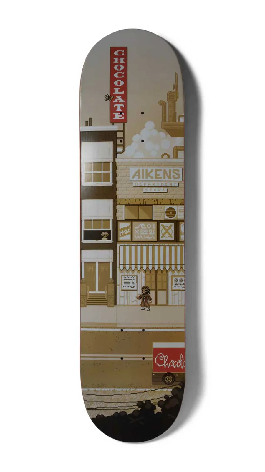 Chocolate Aikens Pixel City Deck 8"