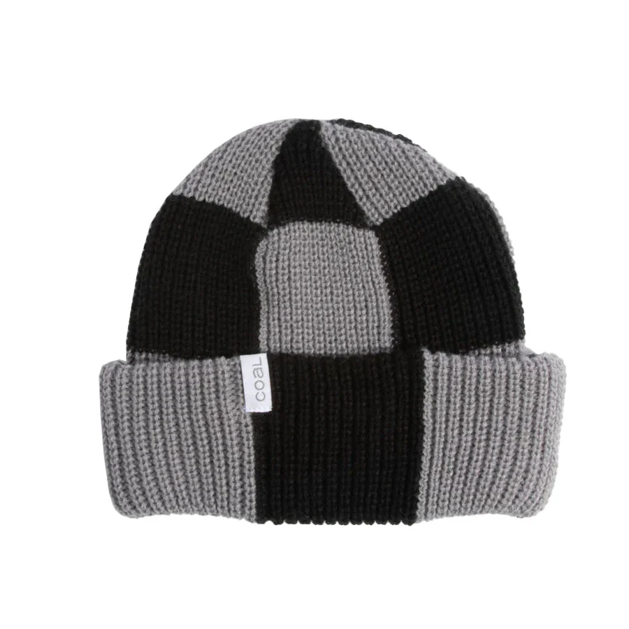 Coal Frena Baggy Beanie Mid Grey Check 2026