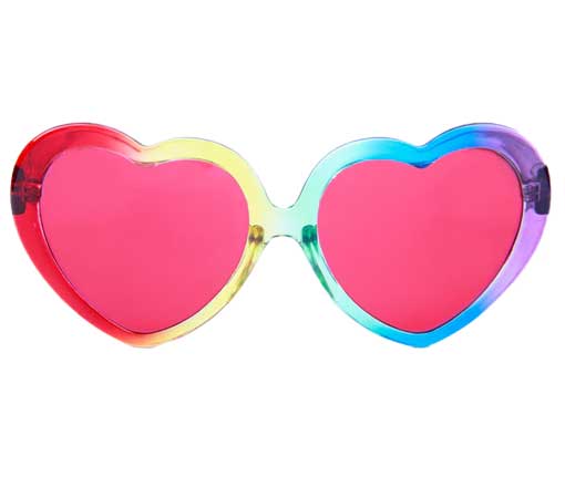 Happy Hour Sunglass Hearts - Rainbow Fade - Image 2