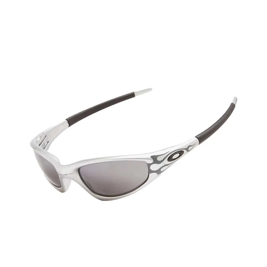 Oakley Straight Jacket 99 - Silver Grey Flames Prizm Black