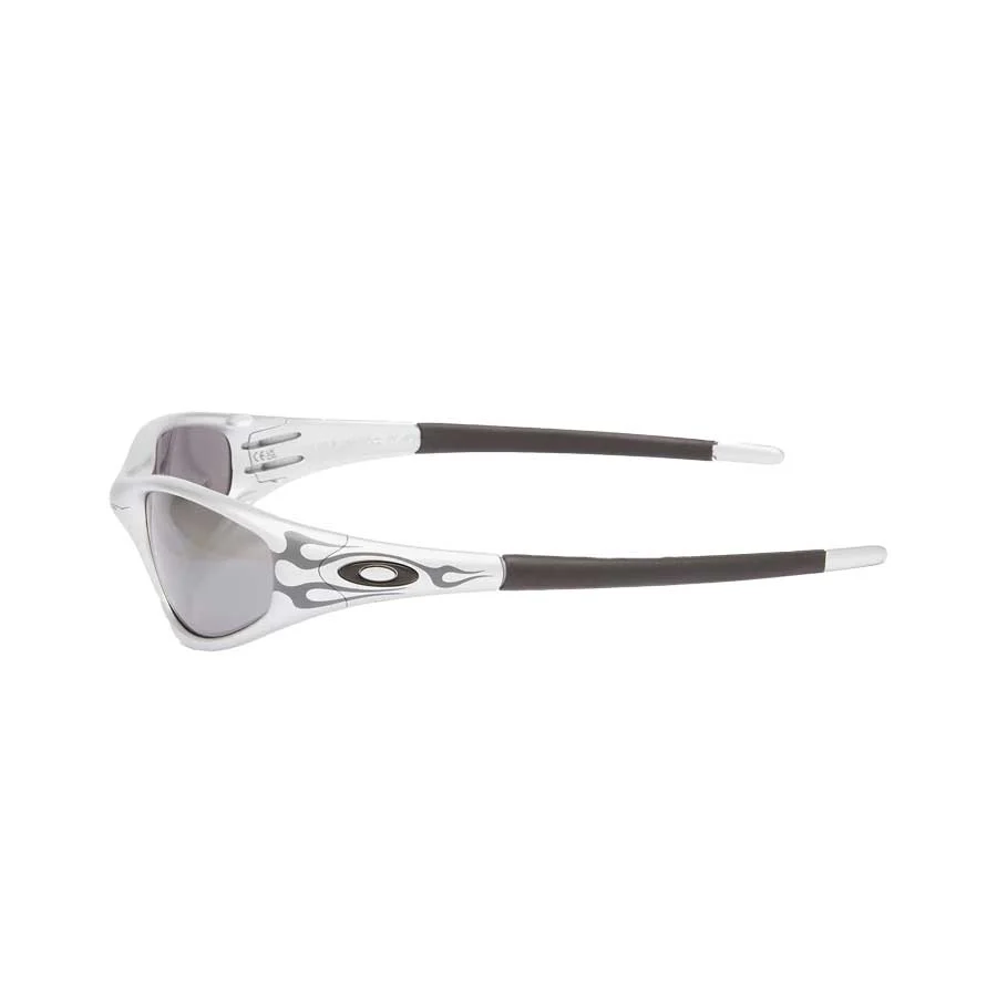 Oakley Straight Jacket 99 - Silver Grey Flames Prizm Black - Image 2