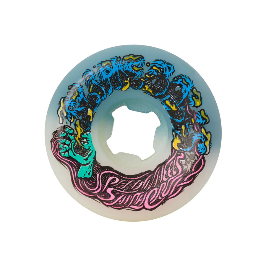 Slime Balls Hairballs 50-50 White/Teal 95A Wheels 54mm