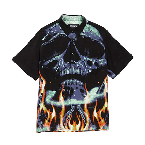 Deathwish Boiling Point Rayon Button Up