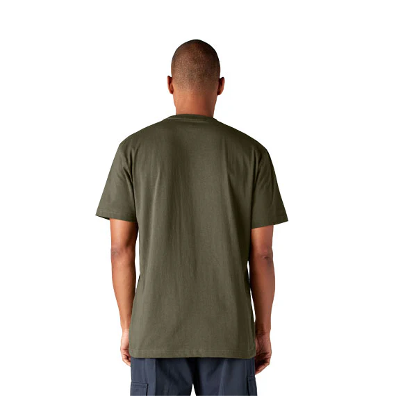 Dickies Heavyweight Short Sleeve Pocket T-Shirt Military Green - Image 2