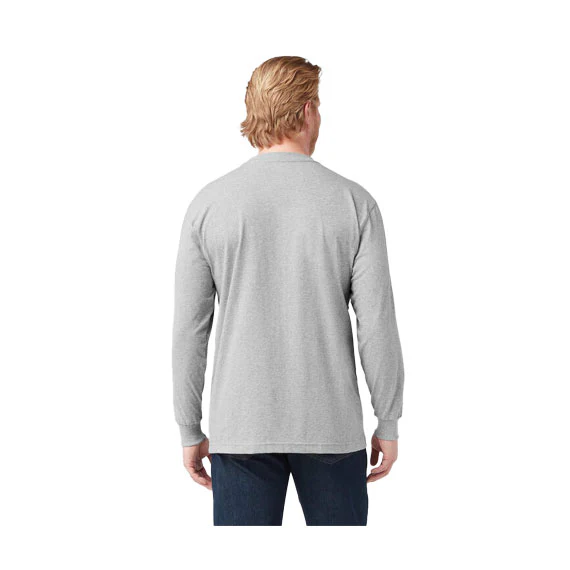 Dickies Heavyweight LS Pocket T-Shirt - Heather Gray - Image 2