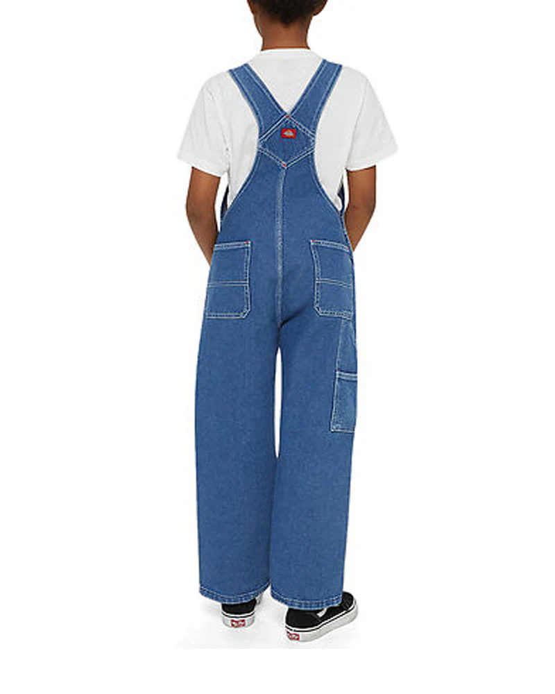 Dickies Kids' Denim Bib Overall Stonewashed Indigo Blue - Image 2
