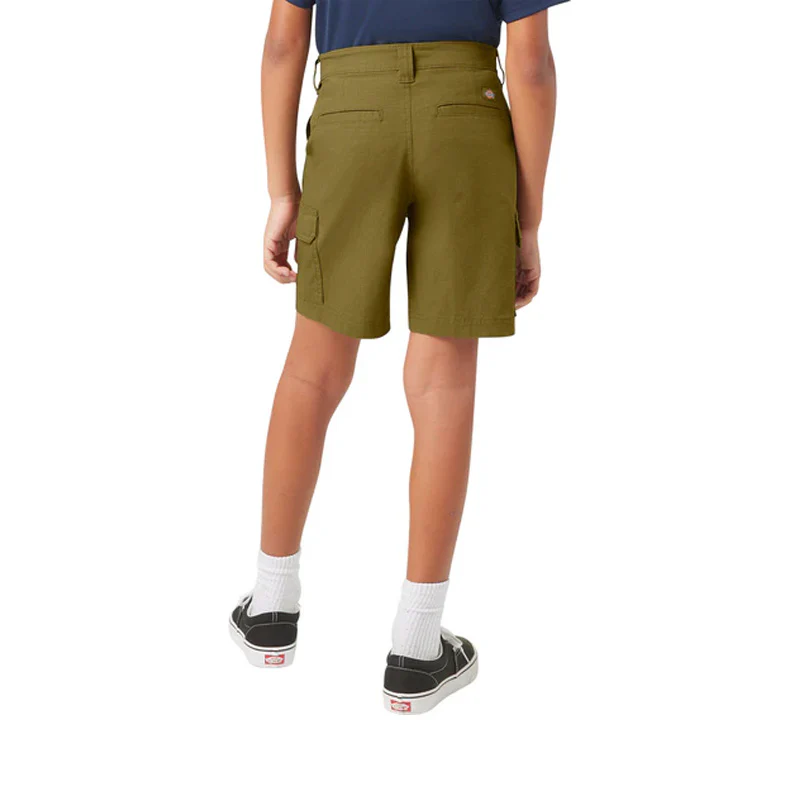 Dickies Kids Ripstop Cargo Short Dark Olive - Image 2
