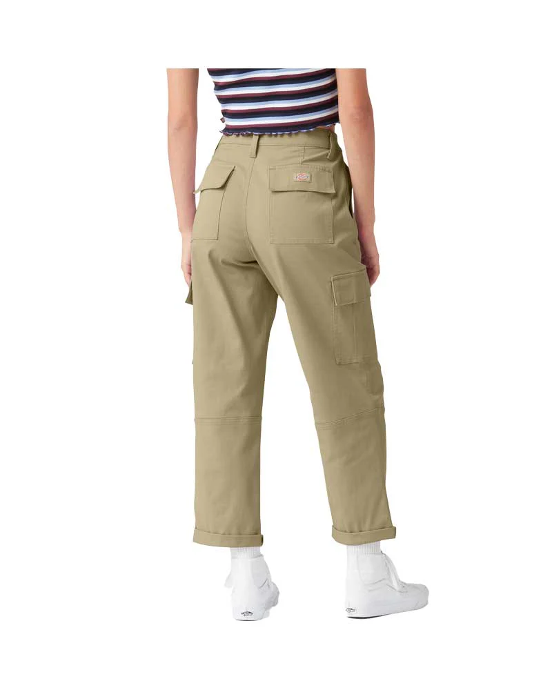 Dickies Women's Cropped Cargo Pant Desert Sand - Image 2